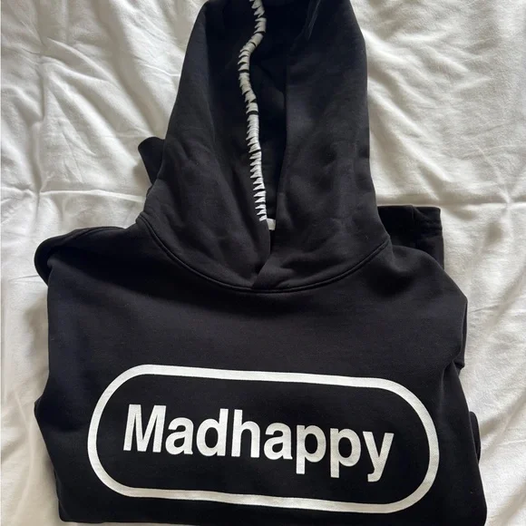 Madhappy Black Hoodie with Tag Detail - Picture 5 of 6